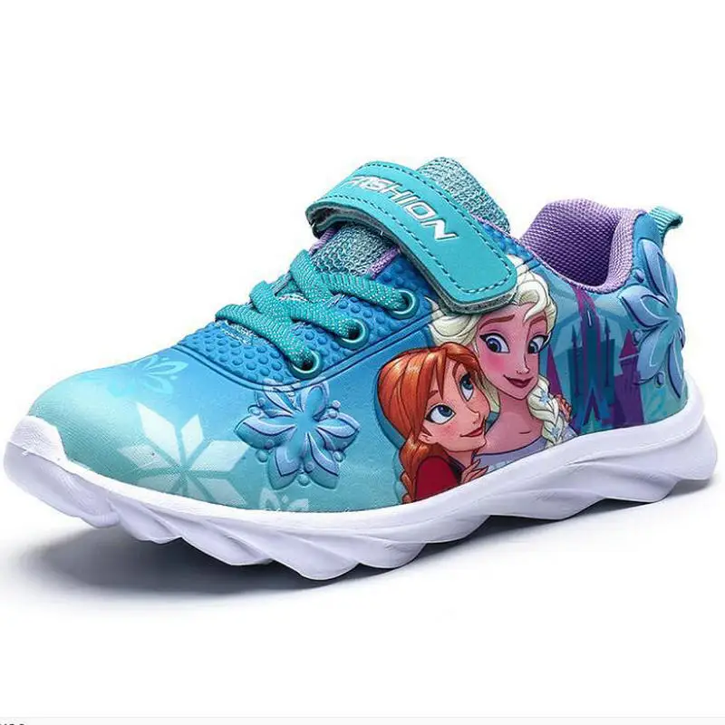 Детские кроссовки Человек-паук повседневная спортивная обувь принцессы Эльзы и