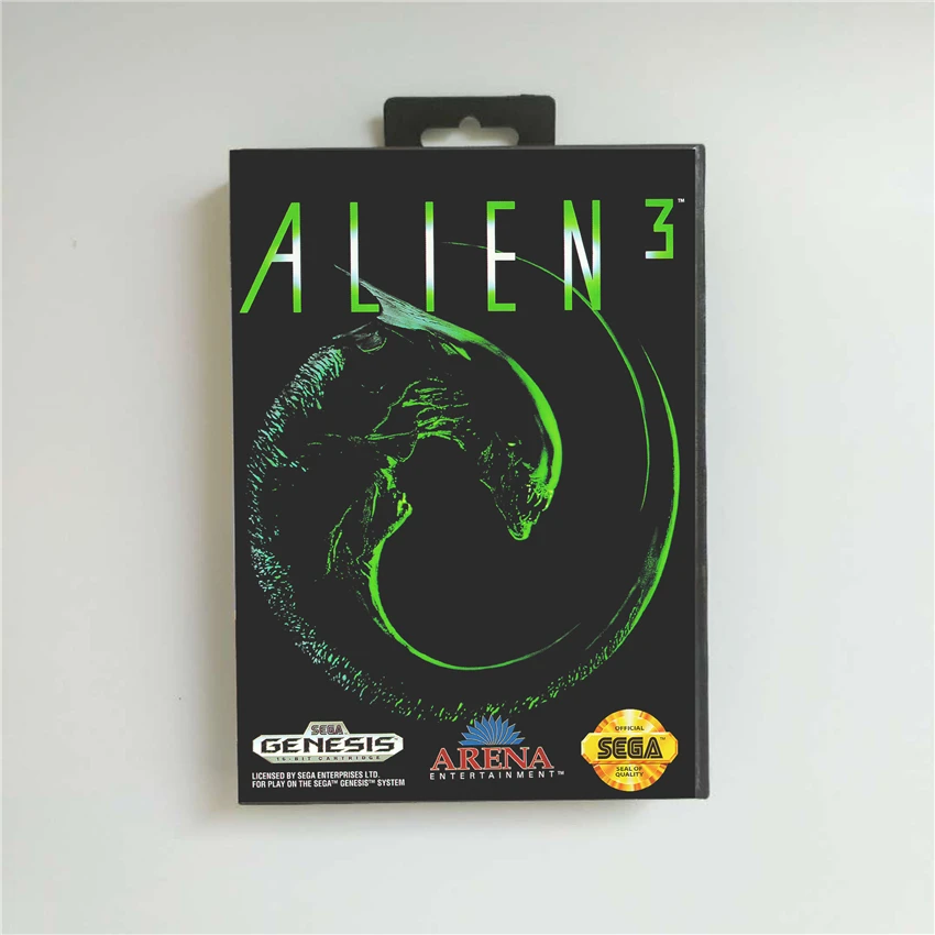 Alien 3-Крышка США с розничной коробкой 16 бит MD игровая карта для Sega megadrive Genesis игровая консоль