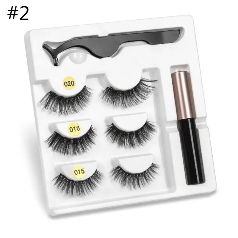 Magnet Eyelash Magnetic Liquid Eyeliner False Eyelashes Tweezer Set Waterproof Long Lasting Extension