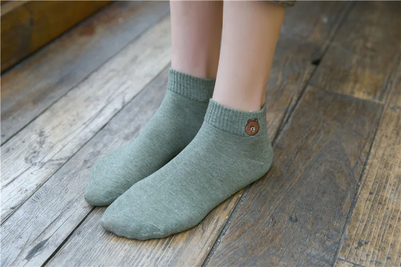 Socks Women's Spring And Summer New Style No-show Socks WOMEN'S Socks Comfortable Breathable Colorful String Bear No-show Socks