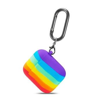 

Soft Silicone Case for Airpods 2 Rainbow Colors Cute Protective Earphone Case Waterproof for airpods Headphone Cover ear pods