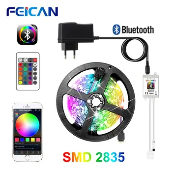 

LED Strip SMD2835 5M APP Bluetooth Control Strip Light 12V LED Lights for Room Music Sync Luces LED
