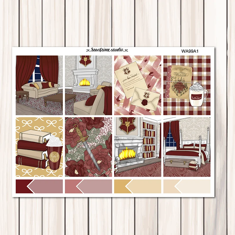 7sheets/pack Living Lounge Vntage Weekly Label Decorative Sticker DIY Planner Diary Scrapbooking Album Stickers | Канцтовары для