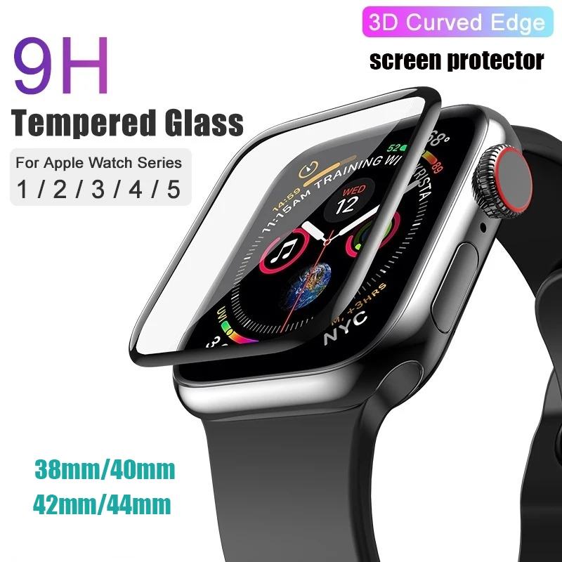 PET & PMMA полное покрытие 3D изогнутое Закаленное стекло Защитная пленка для Apple Watch