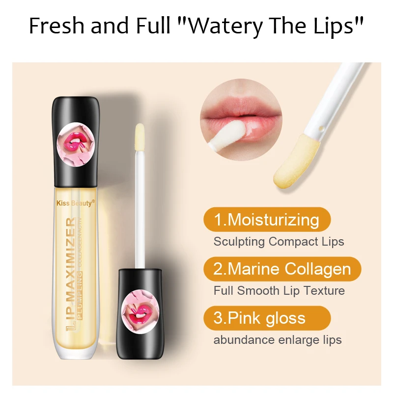 New Beauty Moisturizing Lip Plumper Lip Plumper Repairing Reduce Lip Mask Fine Lines Brighten Lip Color Lip Plumper Oil Lip Care