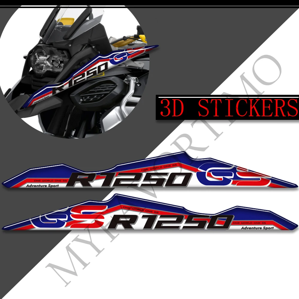 

For BMW R1250GS R1250 R 1250 GS GSA HP Extension Extender Fairing Fender Tank 3D Pad Stickers Decal ADV Adventure Protector
