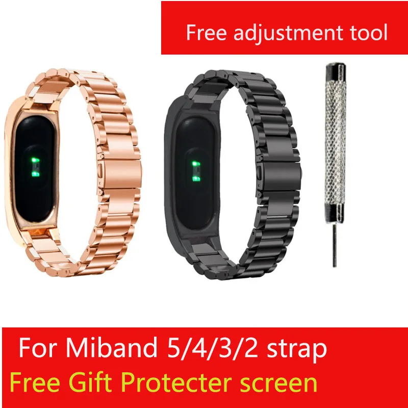 Горячая Распродажа для Xiaomi MiBand5 6 браслет из нержавеющей стали Mi band 3 2 умные часы