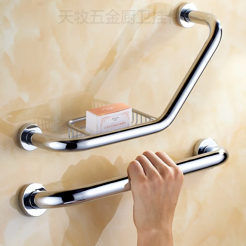 

Bathroom Anti-slip Shatter-resistant Safe Bathtub Handrail Old Man with Disabilities Toilet Armrests Copper Bathroom Barrier-fre
