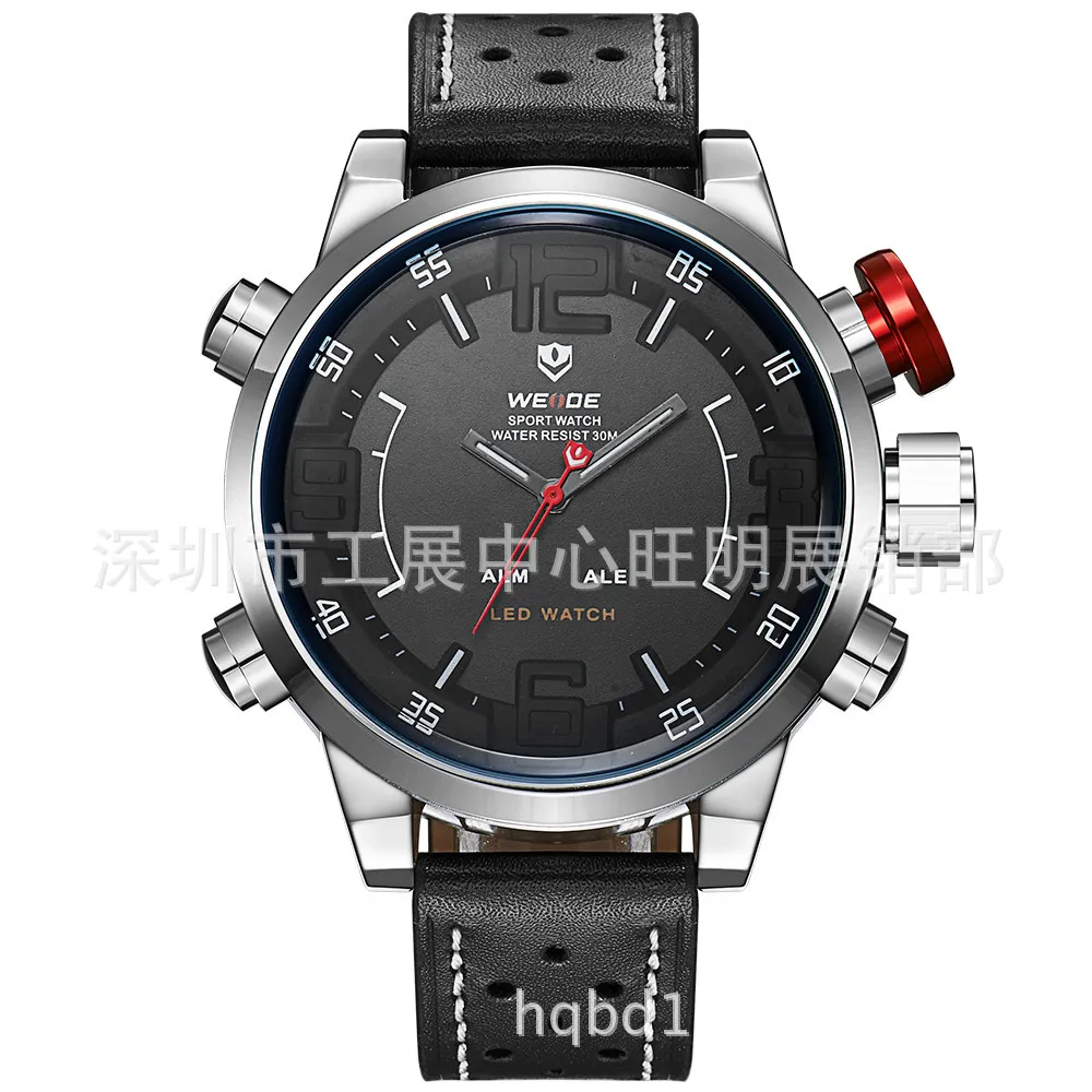 

Weide/Granville 5210 Men Multi-functional Electronic Watch Waterproof LED Leather Business Watch Alarm Watch
