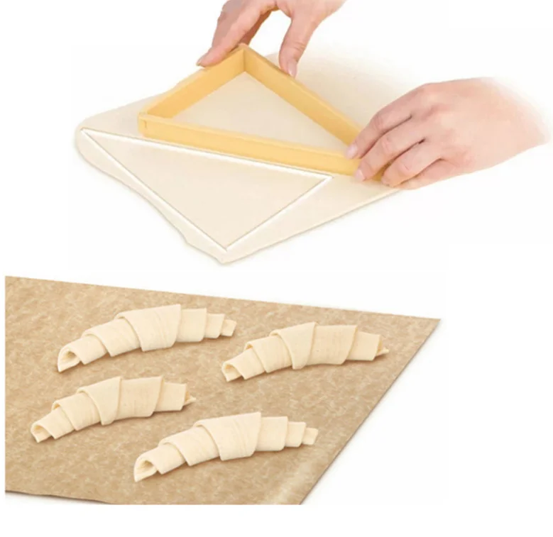 Baking Pastry Tools Plastic Croissant Cutter Mold Roll Maker Machine Bread Line Mould Dough Sheet Kitchen Gadgets | Дом и сад
