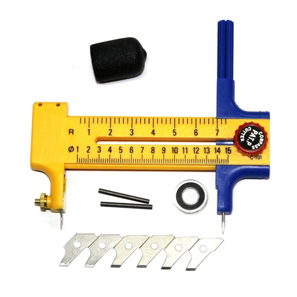 Rotary Compass Circle Cutter Paper Cardboard Rubber Vinyl Leather Art Craft Tool 10mm-150mm Cortador Circular Circle Cut paper cutter circular cutter