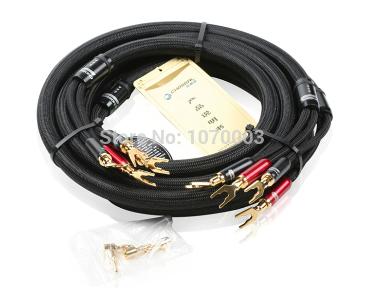 Choseal LB-5108 6N OCC hi-Fi совмещенный дальний конец hiend кабель 24K Позолоченные банан + U plug 2 5