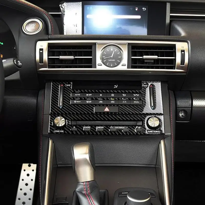 Углеродное волокно центральной консоли A/C CD панель накладка для LEXUS IS250 14-18 LHD коррозионная стойкость и высокая модуляция
