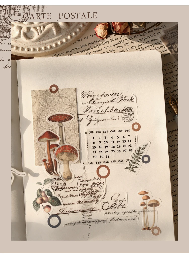 40 X винтажная музейная серия декоративная наклейка s Скрапбукинг палочка этикетка дневник канцелярские принадлежности для альбома Ретро штамп наклейка с изображением растений