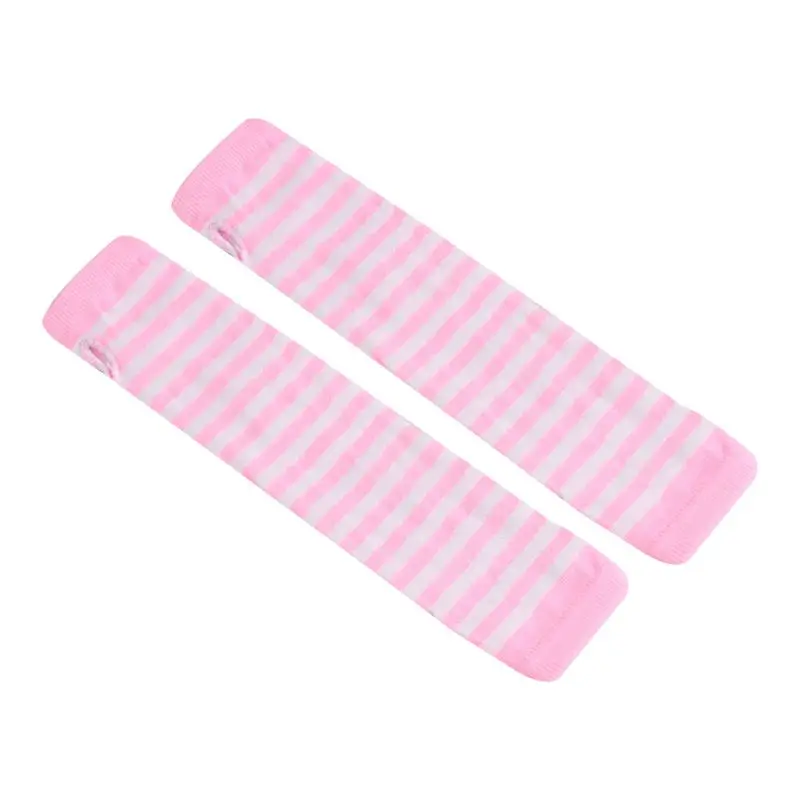 Red Black Stripes Женские зимние теплые вязаные перчатки в полоску с принтом, Длинные эластичные рукава, уникальные длинные зимние перчатки без пальцев - Цвет: Red Black Stripes