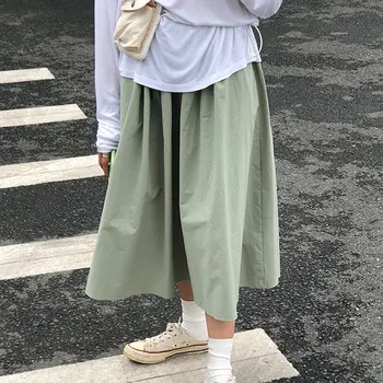 

New Skirt long women A-line umbrella skirts casual Korean 2020 autumn loose wild fairy skirt female Drop Shipping