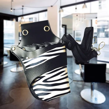 

Hairdressing Salon Professional Hair Styling Waist Scissor Bag Barber PU Leather Tool Storage Pouch Clips Fashion Holder