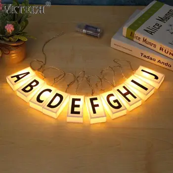 

2m 10 LEDs String Fairy Lights Box DIY Letter Garland Holiday Party Lamps Christmas Decorative Lamp Christmas Decoration