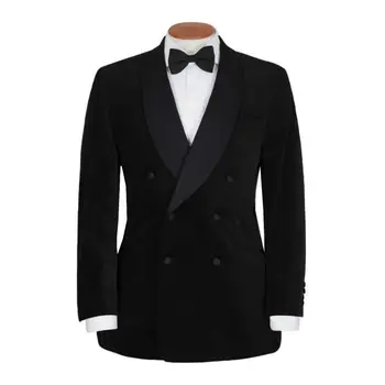

Double Breasted Shawl Lapel Men's Suit Jacket Groomsmen Tuxedo fro Wedding Formal Business Suit Prom Blazers Coat