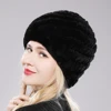2025 Outdoor Winter Good Elastic Real Fur Hat Women Knitted Natural Rex Rabbit Fur Skullies Cap Warm Soft Real Fur Beanies Hats 4