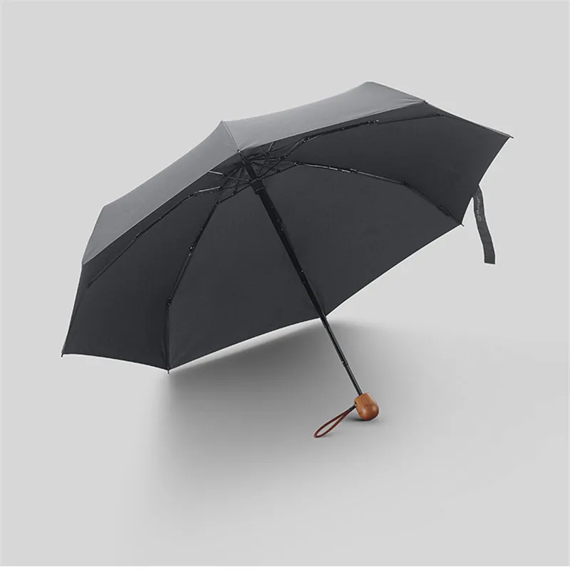 OLYCAT компактный мини-зонт Женский Детский и мужской зонт Карманный Зонт, деревянная ручка зонтик Ветрозащитный складной зонтик, УФ Защита
