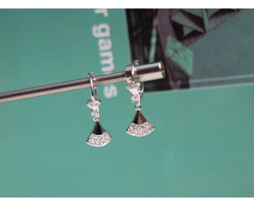 Серьги из стерлингового серебра 925 пробы, модные циркониевые серьги с короткой подвеской, серьги-капельки, ушные серьги с застежкой, милые трендовые серьги для девушек