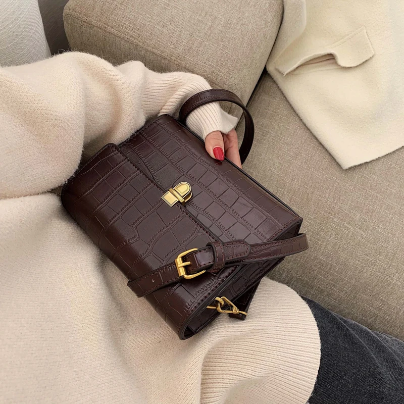 New Crocodile Pattern PU Leather Shoulder Bags For Women 2020 Retro Quality Handbags Lady Designer Totes Female Small Hand Bag | Багаж и