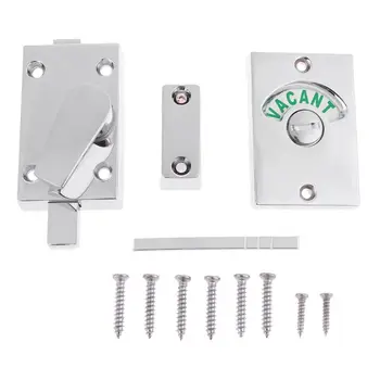 

Bathroom Toilet WC Indicator Privacy Dead Bolt Door lock Latch Vacant Engaged