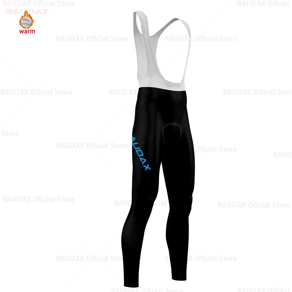 bib pants Велоспорт Джерси Pro Team RAUDAX зимняя флисовая одежда для велоспорта MTB Велоспорт нагрудник брюки набор Ropa Ciclismo триатлон Велоспорт Комплект - Цвет: bib pants