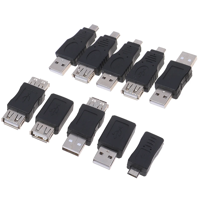 10 шт./компл. OTG USB мужчина к женскому Micro USB мини-чейнджер адаптер конвертер USB адаптер для компьютера, мобильного телефона, Интерфейс устройств