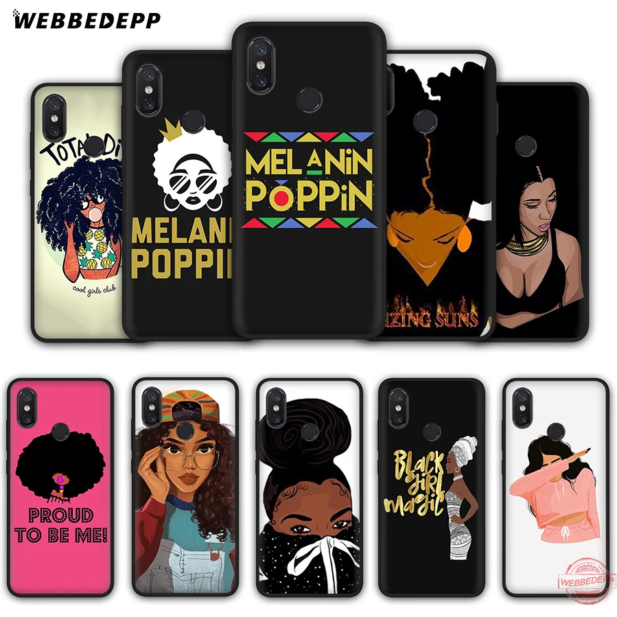 WEBBEDEPP 2bunz Melanin Poppin черный мягкий чехол для девочки Xiaomi Mi A3 9 9T 10 Lite CC9E Max 3 Redmi 7A K20 Pro K30
