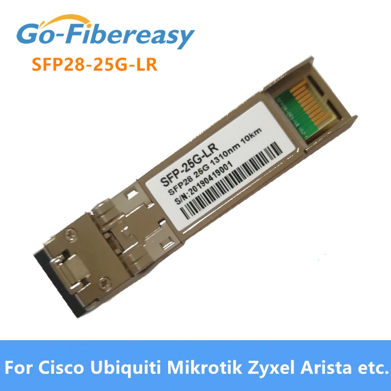 SFP28 25 г модуль оптического трансивера SFP-25G-LR-S Совместимость 25GBASE-LR SFP28 1310nm 10 км МЭП радиопередатчик модуль