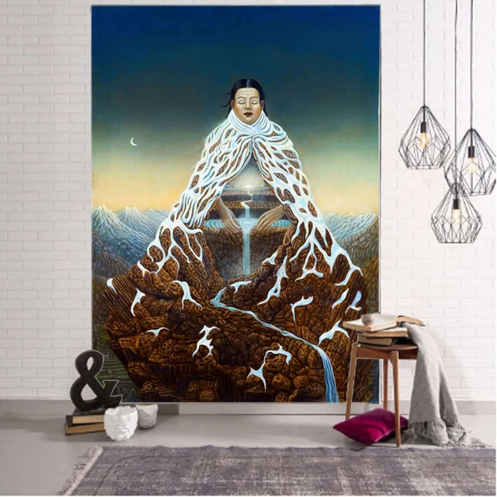 Mother Earth Realism Decorative Wall Tapestry Fantasy Decoration Bohemian Hippie Wall Decoration Curtain Tapestry Wall Cloth