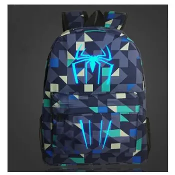 

Superhero Spider Cool Night Lumious Backpack Boys Girls School Bags For Teenagers Oxford Backpacks Travel Bags Mochila