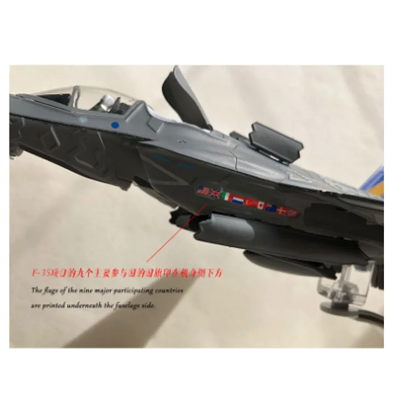 Коллекция 1: 72 Масштаб 22 см Корпус морской пехоты США F-35B модель истребителя молнии Литой Сплав дисплей самолета для детей и взрослых
