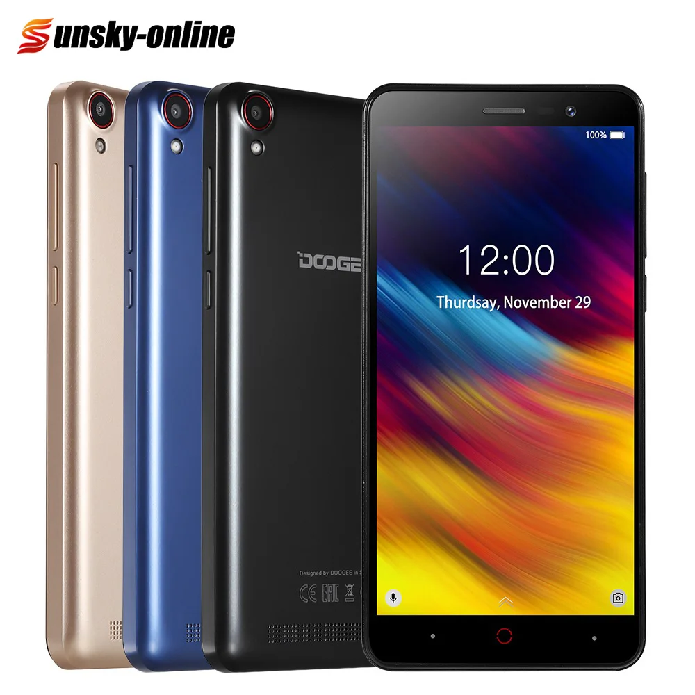 DOOGEE X100 смартфон 4200 мАч батарея Android 8 1 5 0 дюймов сотовый телефон Гб + Две sim карты 3G