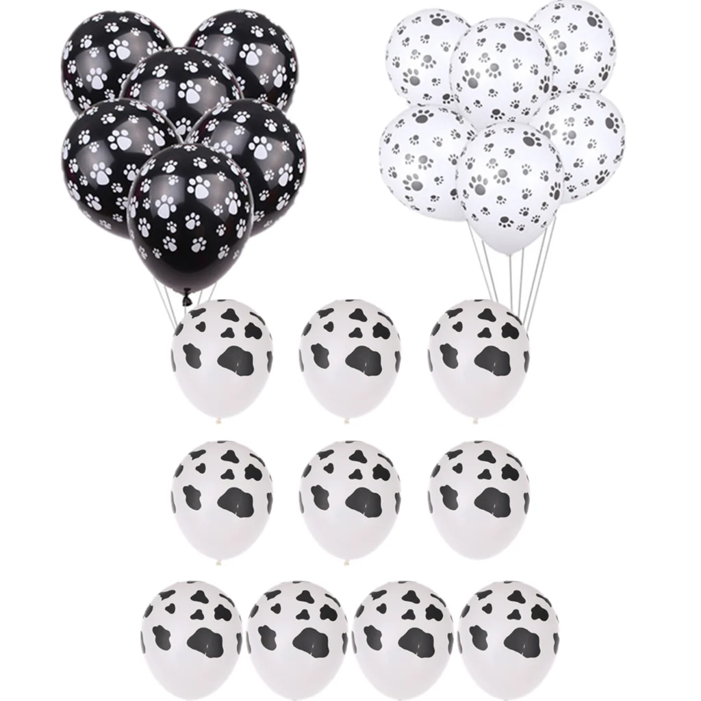 

10pcs/lot 12 Inch Cow Paws Print Dog Party Balloons Latex Balloons Kids Birthday Gift Baby Shower Party Toys Decoration Globos