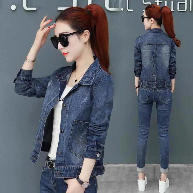 

Cowboy Small Coat Women's 2019 Spring And Autumn New Style Korean-style Versatile Loose-Fit Slimming Tops Spring Clothing Casual