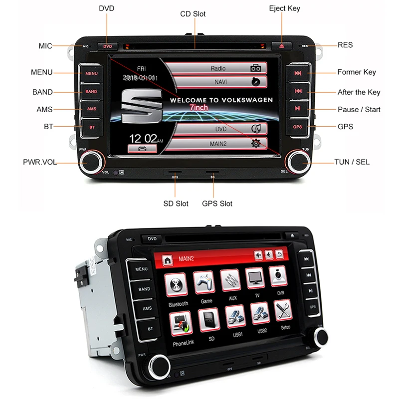 LDZDSEE 2 din 7 &quotавтомобильный DVD Радио мультимедийный плеер для Seat Leon 2005 2012 RDS FM GPS