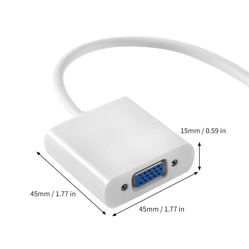 Мини 3-дюймовый DisplayPort DP To VGA Кабель-адаптер для ноутбука