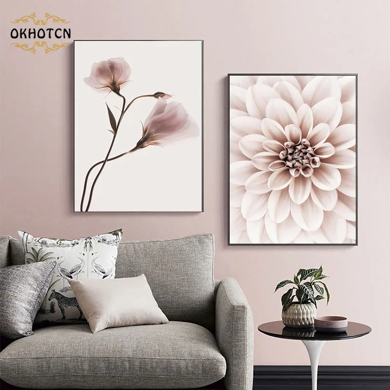 

Nordic Minimalist Canvas Painting Wedding Girl Flower Posters And Prints Wall Pictures For Living Room Modern Home Decoration