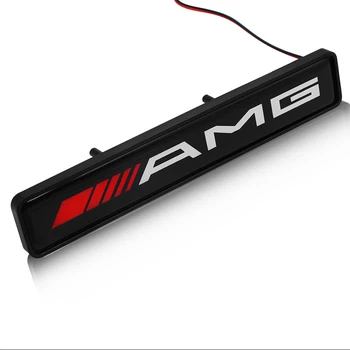 

1pc Car Front Hood Grille Emblem Badge LED Decorative lights for Mercedes benz AMG GLK GLA C200 w211 w124 w214 Car accessories