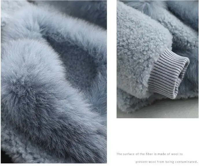 Пальто из натурального меха лисы с капюшоном, шерстяная куртка, осенне-зимнее пальто, женская одежда, Корейская винтажная овечья шерсть, замшевая подкладка, T3506