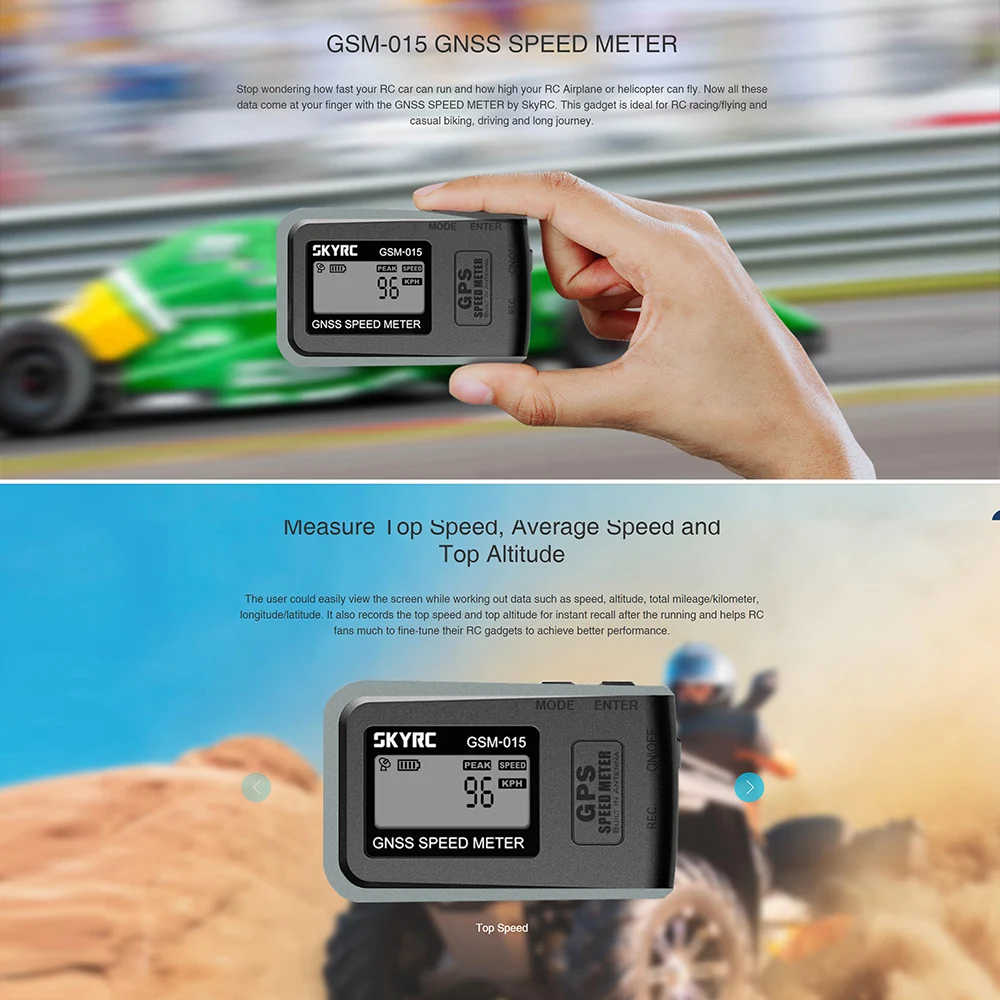 

SKYRC GSM-015 GNSS GPS Speed Meter High Precision Speedometer for RC Drone FPV Multirotor Quadcopter Airplane Helicopter