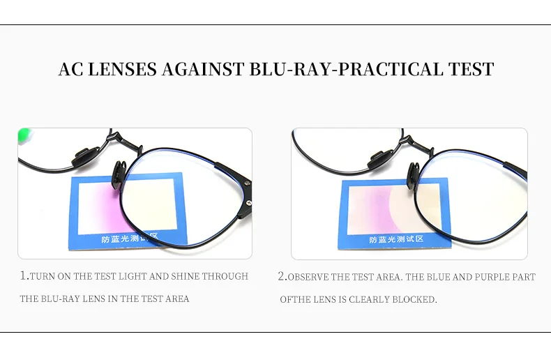 glasses to protect eyes from screen Aluminum-Magnesium Round-frame Anti-blue Glasses, Male&Female Metal Glass Frames Computer Blue-Ray Blocking Suit for Myopia A582 anti blue light glasses