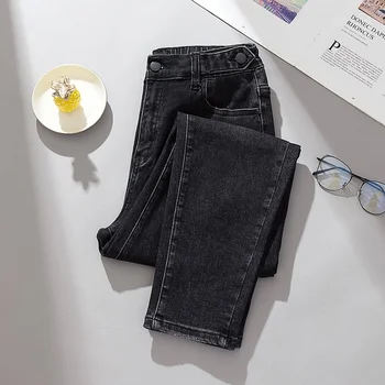 

Ripped Jeans For Women high waist plus size Zipper Fly Feminino Ankle-length Femme Denim Harem Pants