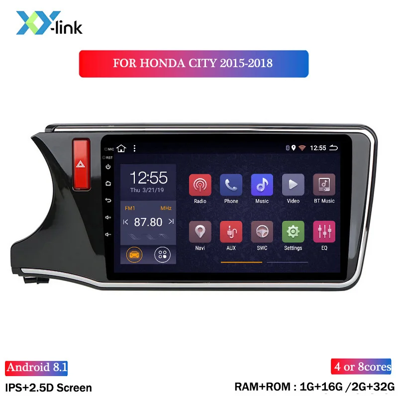 Android 8 1 автомобильный dvd gps мультимедийный плеер 10 дюймов для Honda CITY 2015-2018