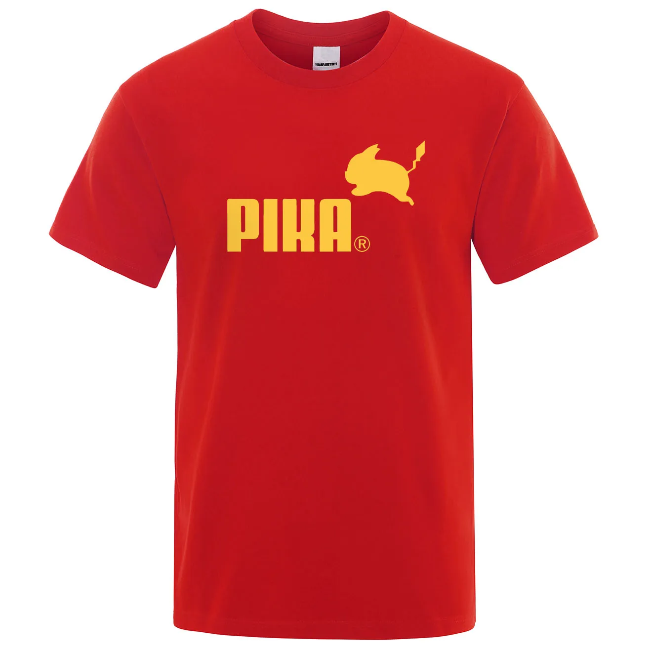 Летняя новая футболка Pika, мужские футболки с японским Аниме Покемон, футболки с Пикачу для мальчиков, хлопковая футболка с коротким рукавом, мужские повседневные футболки, топы