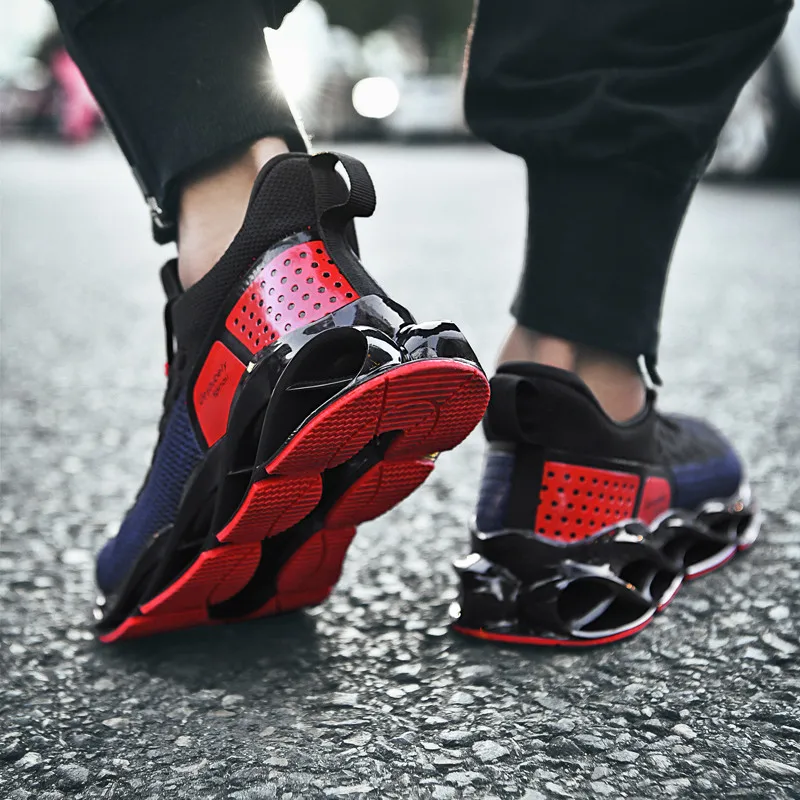 2020 new men's outdoor running sneakers spring breathable fitness blade sneakers trendy men walking training sneakers 39-47