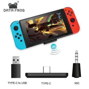 

Data Frog Wireless Bluetooth USB/TYPE-C Adapter Converter For Nintendo Switch Audio Receiver For PS4 Headset Transmitter For PC